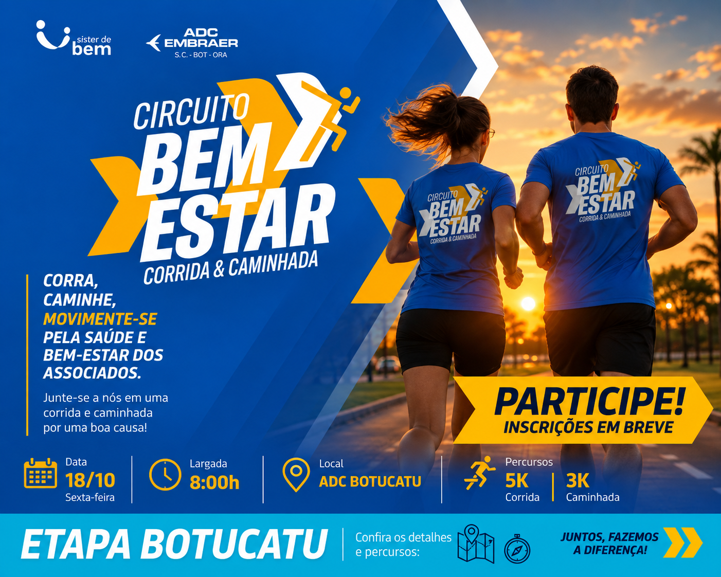 CIRCUITO BEM ESTAR - CORRIDA E CAMINHADA ADC EMBRAER BOTUCATU SP