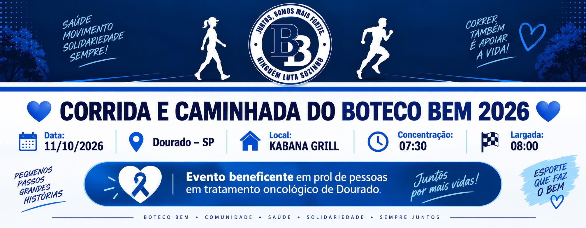 Imagem de capa do evento CORRIDA E CAMINHADA DO BOTECO BEM 2026